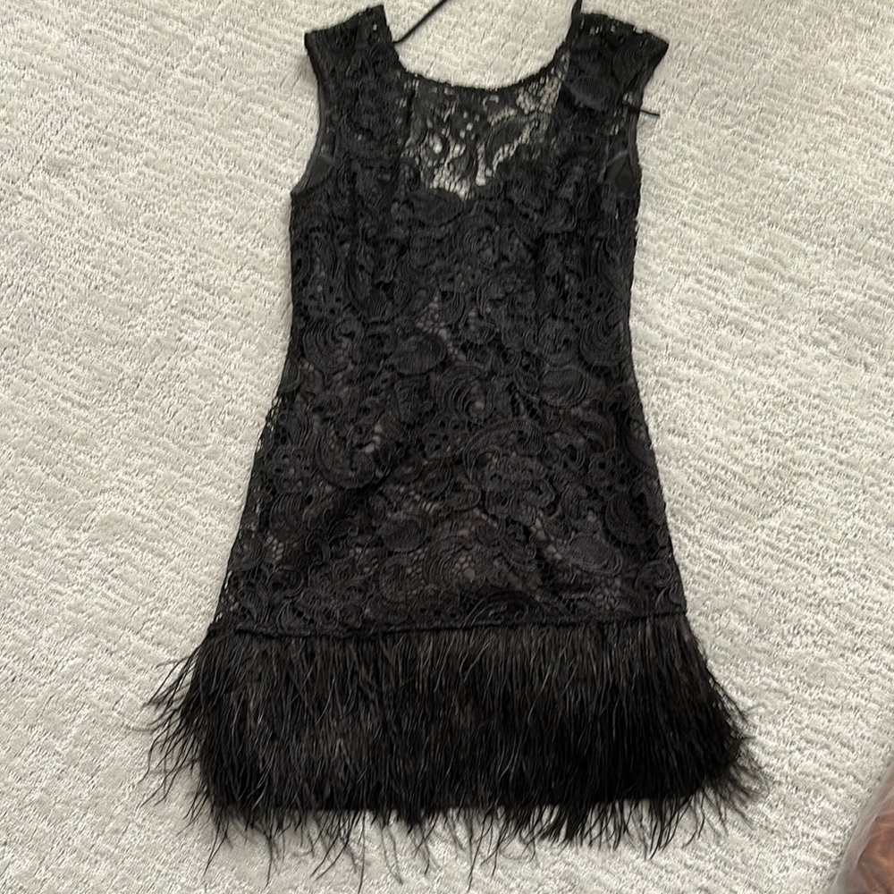 Lipsy Black Lace Midi Dress
